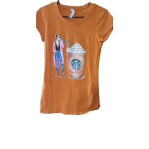 Starbucks Woman Fashion  Short Sleeved  T-Shirt  SIZE‎ L Fits Like MEDIUM